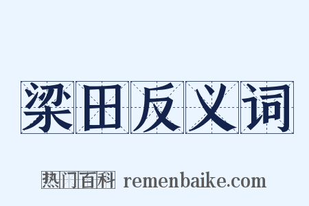 梁田反义词是什么意思的图片